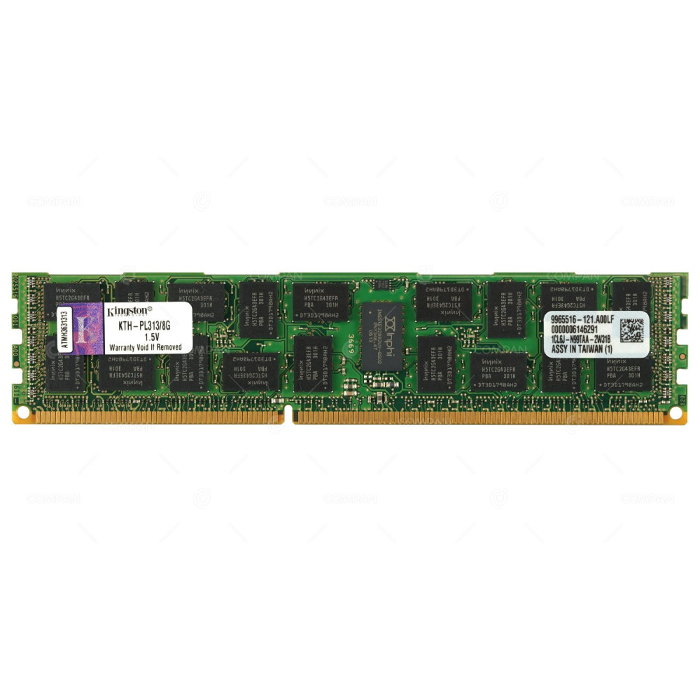 KTH-PL313-8G KINGSTON MEMORY 8GB 2RX4 PC3 10600R 1333MHZ ECC RDIMM DDR3 KTH-PL313/8G, 9965515-121.A00LF